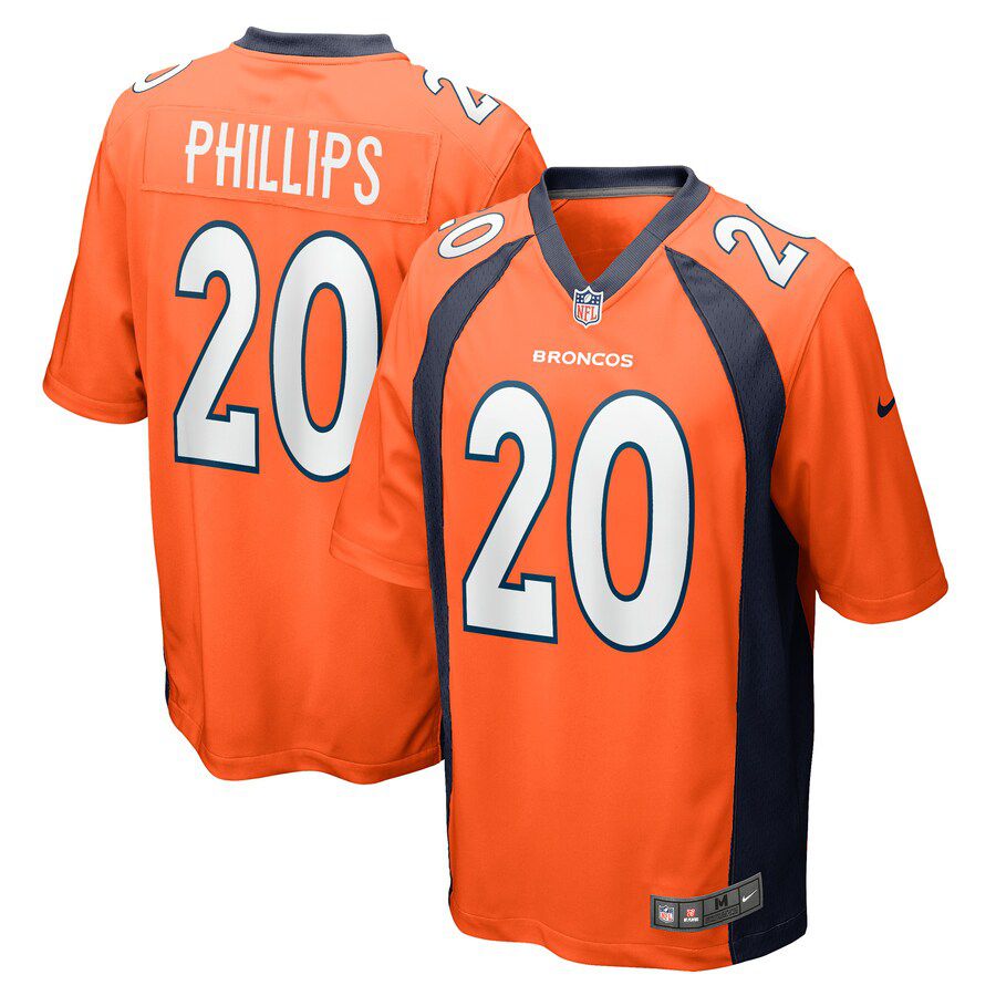 Men Denver Broncos #20 Darius Phillips Nike Orange Game Player NFL Jersey->denver broncos->NFL Jersey